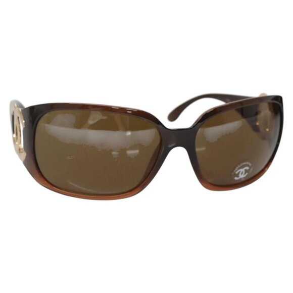 CHANEL Sunglasses Plastic Brown CC Auth hk2960V - Picture 1 of 11